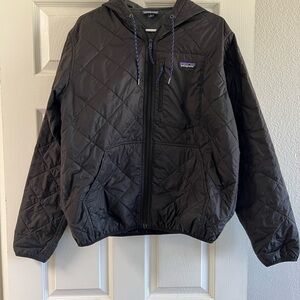 Patagonia Black Quilted Jacket with Hood